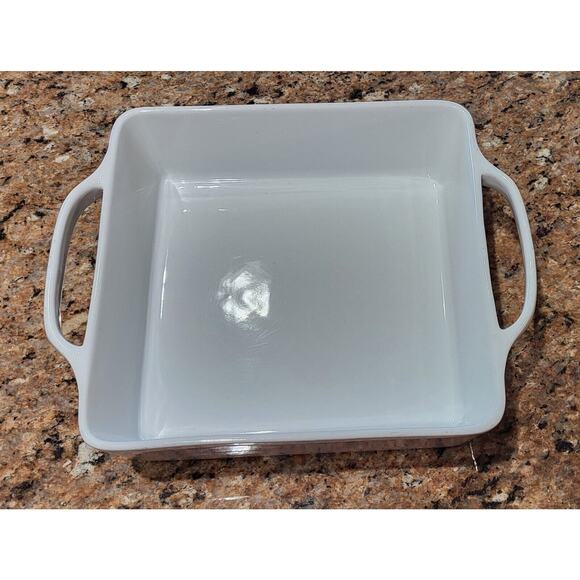 Crate & Barrel Stoneware Square 9 x 9 White - Picture 3 of 10